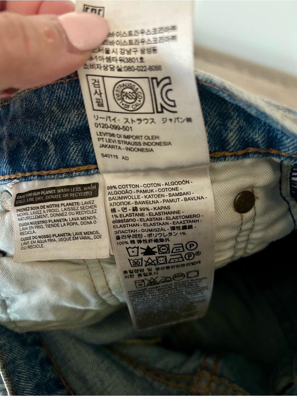 Levi’s Premium Hi-Ball High Rise Cutoff Shorts W30 Light Wash Distressed Denim - Picture 5 of 10